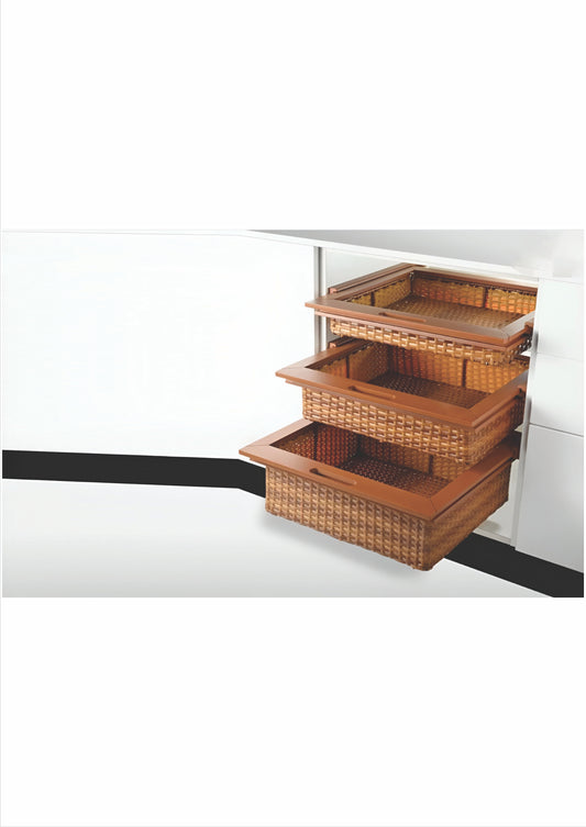 WICKER BASKET 450MM ( BROWN )